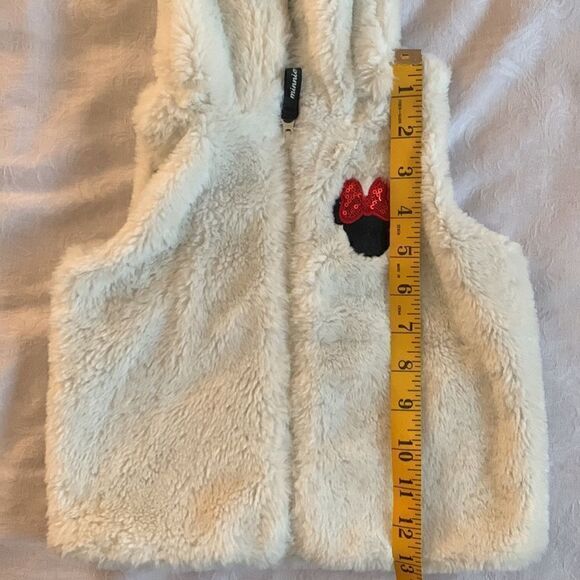 Disney Minnie Mouse Vest Kids Faux Fur 18 Months Red Bow - Picture 11 of 11